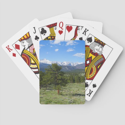 Rocky Mountain View Schitterend Landschap Pokerkaarten (Achterkant)