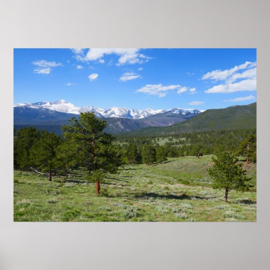 Rocky Mountain View Schitterend Landschap Poster (Voorkant)