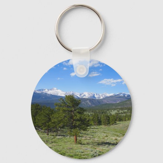Rocky Mountain View Schitterend Landschap Sleutelhanger (Voorkant)