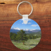 Rocky Mountain View Schitterend Landschap Sleutelhanger (Achterkant)
