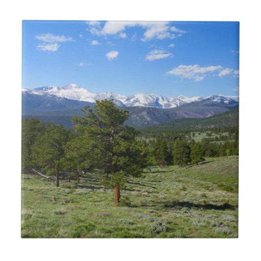 Rocky Mountain View Schitterend Landschap Tegeltje (Voorkant)