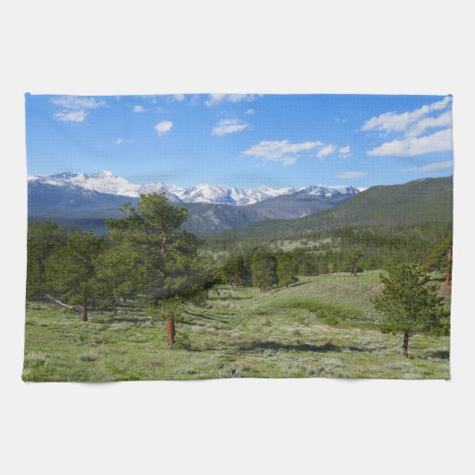 Rocky Mountain View Schitterend Landschap Theedoek (Horizontaal)