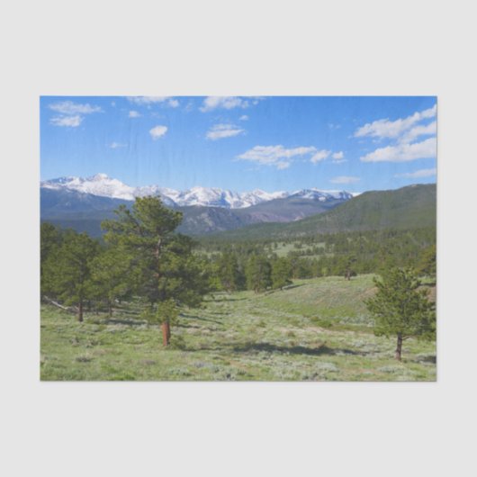 Rocky Mountain View Schitterend Landschap Tissuepapier (Voorkant)