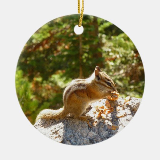 Rocky Mountain wangzanger Keramisch Ornament (Voorkant)