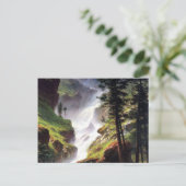 Rocky Mountain Waterfall - Albert Bierstadt Briefkaart (Staand voorkant)
