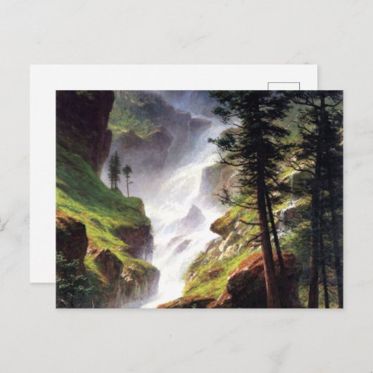Rocky Mountain Waterfall - Albert Bierstadt Briefkaart (Voorkant / Achterkant)