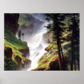 Rocky Mountain Waterfall - Albert Bierstadt Poster (Voorkant)