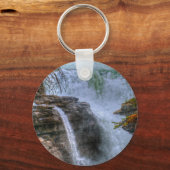 Rocky Mountain Waterfall Natuur Foto Sleutelhanger (Voorkant)