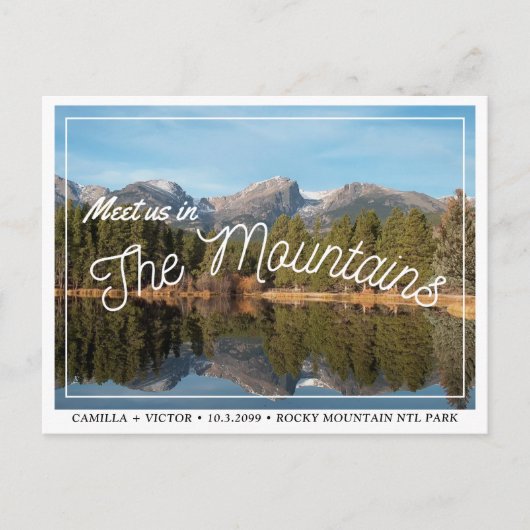 Rocky Mountain Wedding Save the Date Briefkaart (Voorkant)
