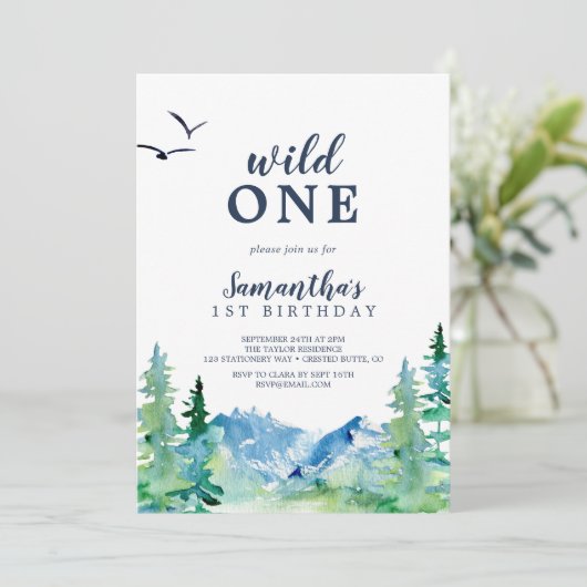 Rocky Mountain Wild Een eerste verjaardag Kaart (Staand voorkant)
