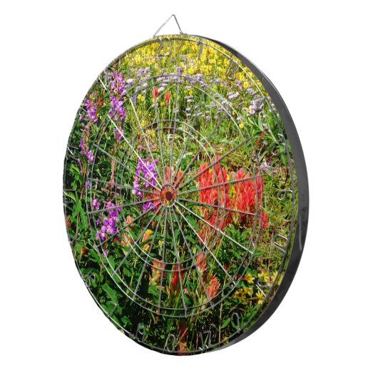 Rocky Mountain Wildbloemen Dartbord (Voorkant Rechts)