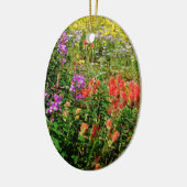 Rocky Mountain Wildbloemen Keramisch Ornament (Links)