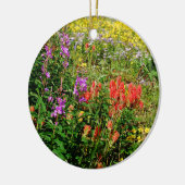 Rocky Mountain Wildbloemen Keramisch Ornament (Links)