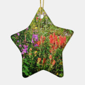 Rocky Mountain Wildbloemen Keramisch Ornament (Links)
