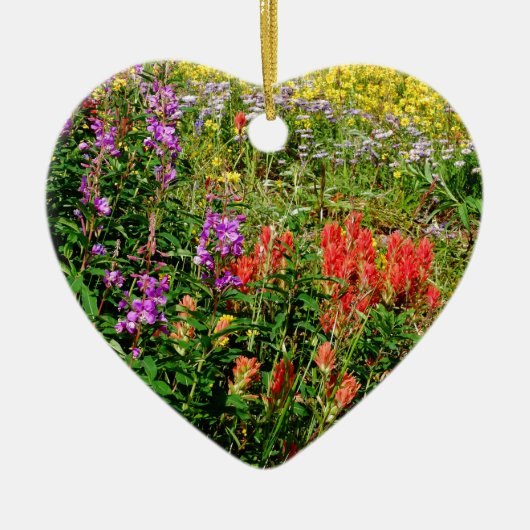Rocky Mountain Wildbloemen Keramisch Ornament (Voorkant)