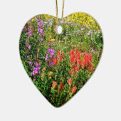 Rocky Mountain Wildbloemen Keramisch Ornament (Links)
