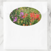 Rocky Mountain Wildbloemen Ovale Sticker (Tas)