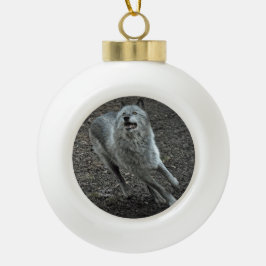 Rocky Mountain Wolf Keramische Bal Ornament