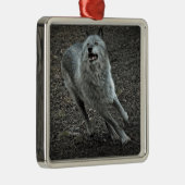 Rocky Mountain Wolf Metalen Ornament (Rechts)