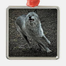 Rocky Mountain Wolf Metalen Ornament