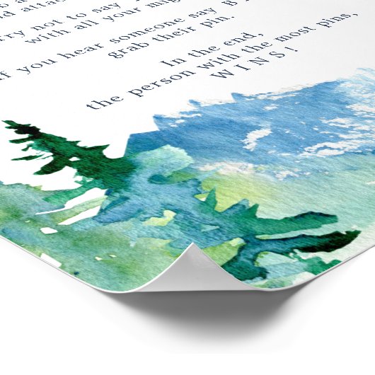 Rocky Mountain Zeg niet dat je een Baby-spelletje Poster (Hoek)