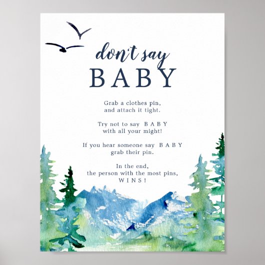 Rocky Mountain Zeg niet dat je een Baby-spelletje Poster (Voorkant)