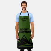 Rocky Mountains aangepast grillmaster buiten BBQ Schort (Gedragen)