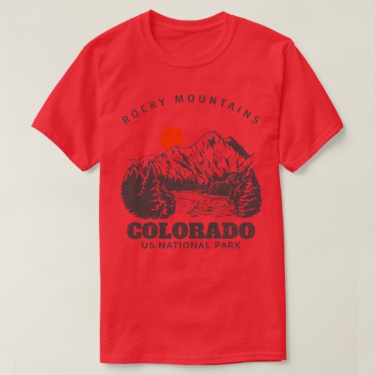 Rocky Mountains Amerikaans Nationaal Park Colorado T-shirt (Design voorkant)