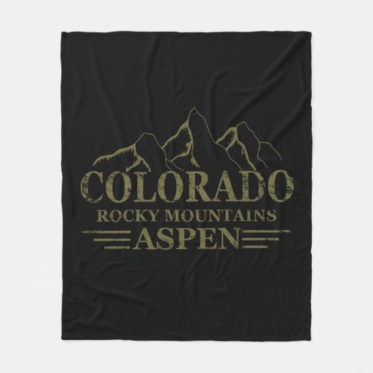 Rocky Mountains Aspen Colorado Fleece Deken (Voorkant)