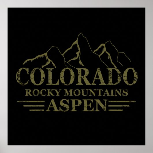 Rocky Mountains Aspen Colorado Poster (Voorkant)