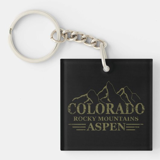Rocky Mountains Aspen Colorado Sleutelhanger (voorkant)