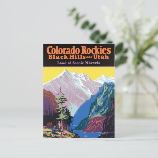 Rocky Mountains Black Hills Utah Travel Briefkaart (Staand voorkant)