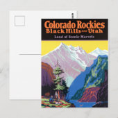 Rocky Mountains Black Hills Utah Travel Briefkaart (Voorkant / Achterkant)