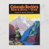Rocky Mountains Black Hills Utah Travel Briefkaart (Voorkant)