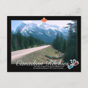 Rocky Mountains Canada 3D Anaglyph Briefkaart