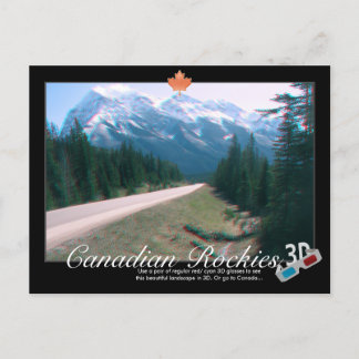 Rocky Mountains Canada 3D Anaglyph Briefkaart