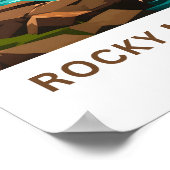 Rocky Mountains Canada Reisprint Poster (Hoek)