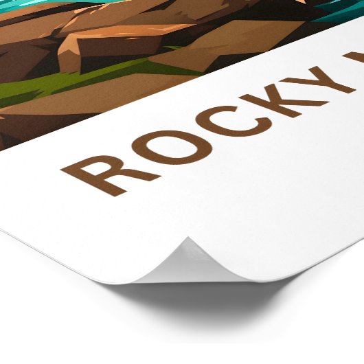 Rocky Mountains Canada Reisprint Poster (Hoek)