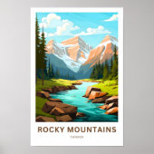 Rocky Mountains Canada Reisprint Poster (Voorkant)