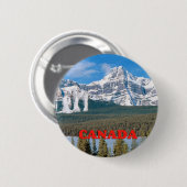 Rocky Mountains Canada Ronde Button 5,7 Cm (Voorkant /achterkant)