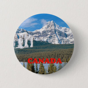 Rocky Mountains Canada Ronde Button 5,7 Cm