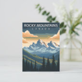 Rocky Mountains Canada Vintage Travel Briefkaart (Staand voorkant)