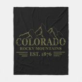 Rocky Mountains Colorado Fleece Deken (Voorkant)