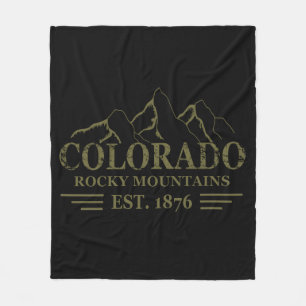 Rocky Mountains Colorado Fleece Deken