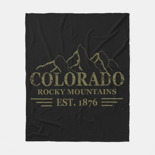 Rocky Mountains Colorado Fleece Deken (Voorkant)