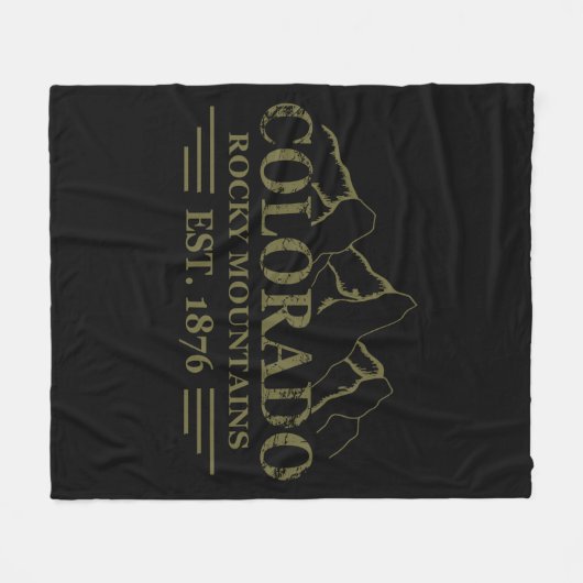 Rocky Mountains Colorado Fleece Deken (Voorkant (Horizontaal))