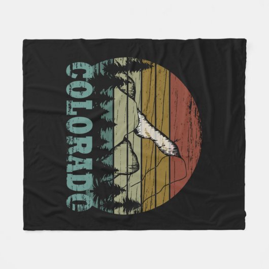 Rocky Mountains Colorado Fleece Deken (Voorkant (Horizontaal))
