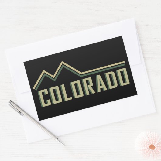 Rocky Mountains Colorado Rechthoekige Sticker (Envelop)