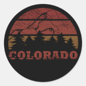 Rocky Mountains Colorado Ronde Sticker (Voorkant)