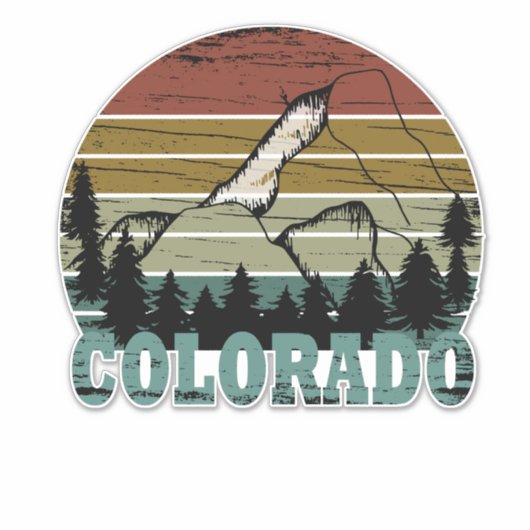 Rocky Mountains Colorado Sticker (Voorkant)